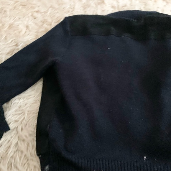 Elemental Stretch | Black Leather Front Knit XL Jacket Coat - Picture 8 of 10